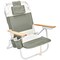 Sunnylife: Deluxe Beach Chair - Seagrass Sage Block - Fabric Lounger Seat, Adjustable Recline Back, Mini Cooler Bag, Drink Holders, Pool-Sand-Outdoor